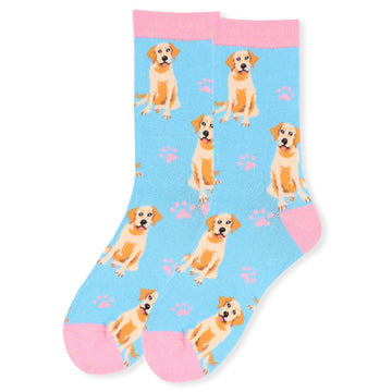 selini nY Socks Dog womens Golden Retriver or Yellow Lab Crew Socks Men Women Sizes Quality
